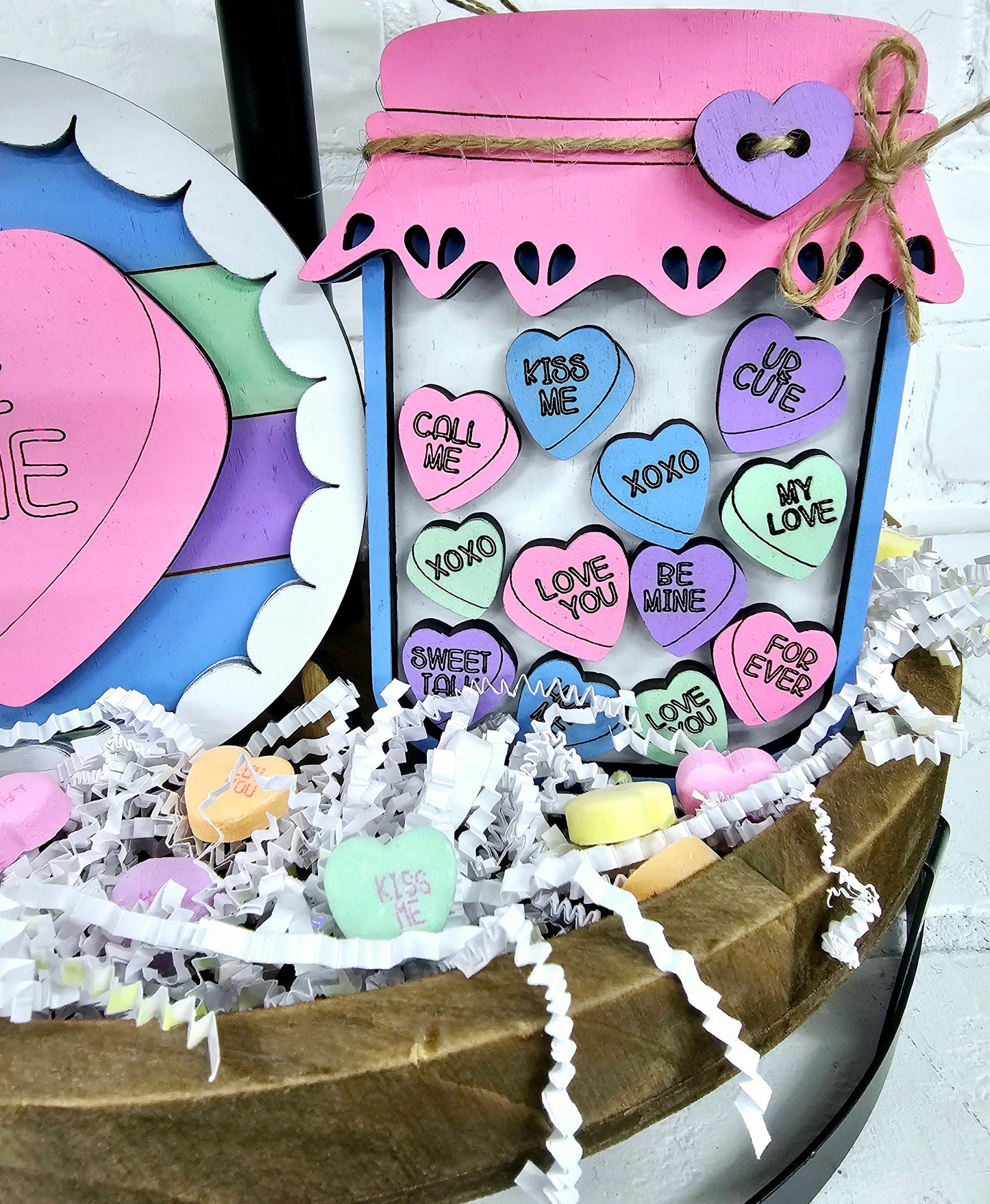 Conversation Hearts Tiered Tray Set