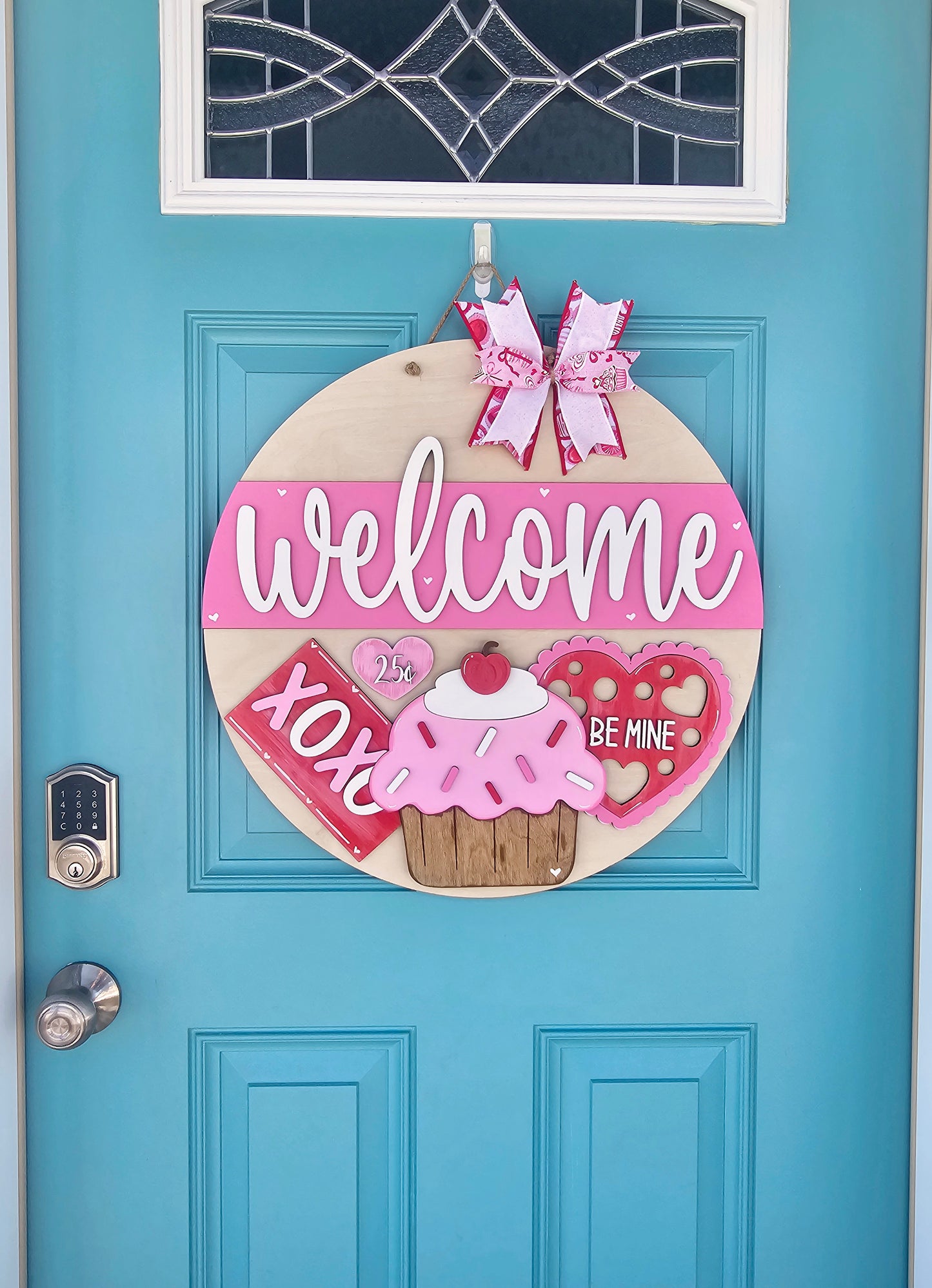 Valentines Day Cupcake Door Hanger