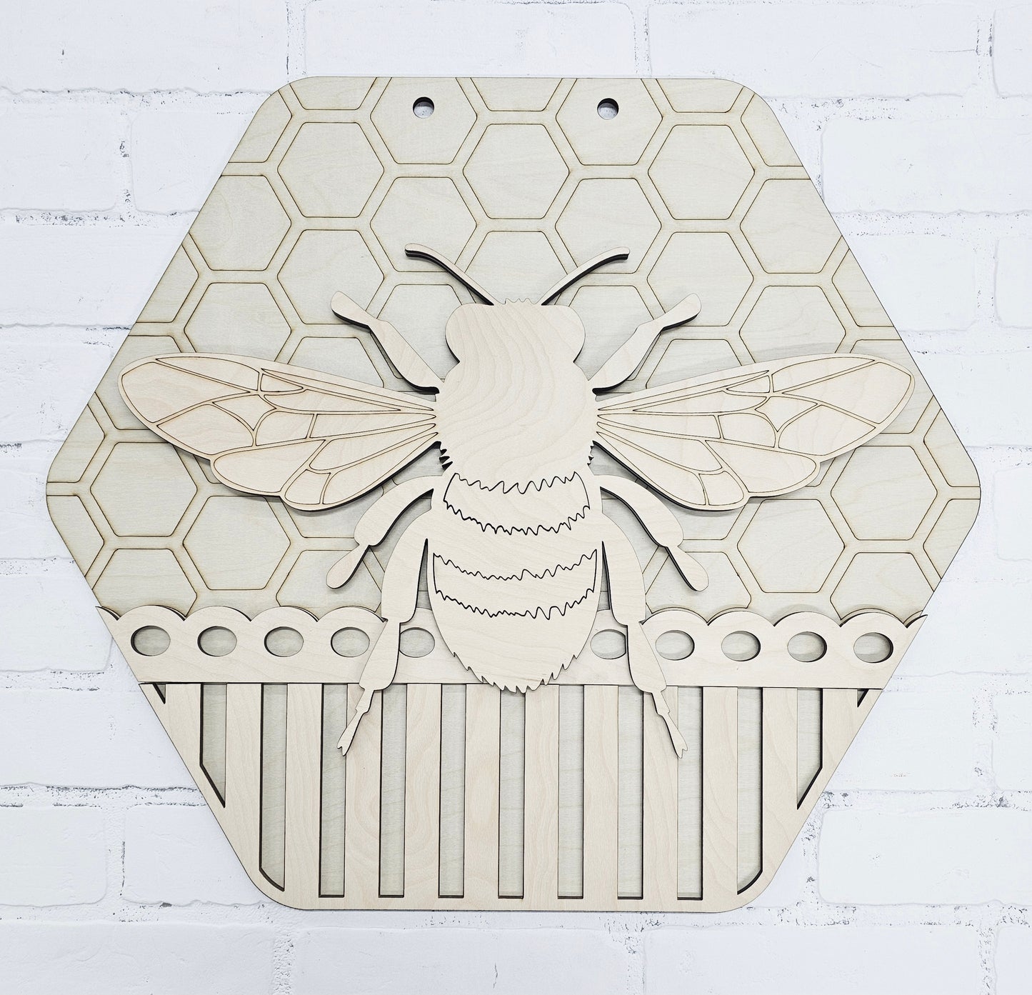 Hexagon Bee Door Hanger