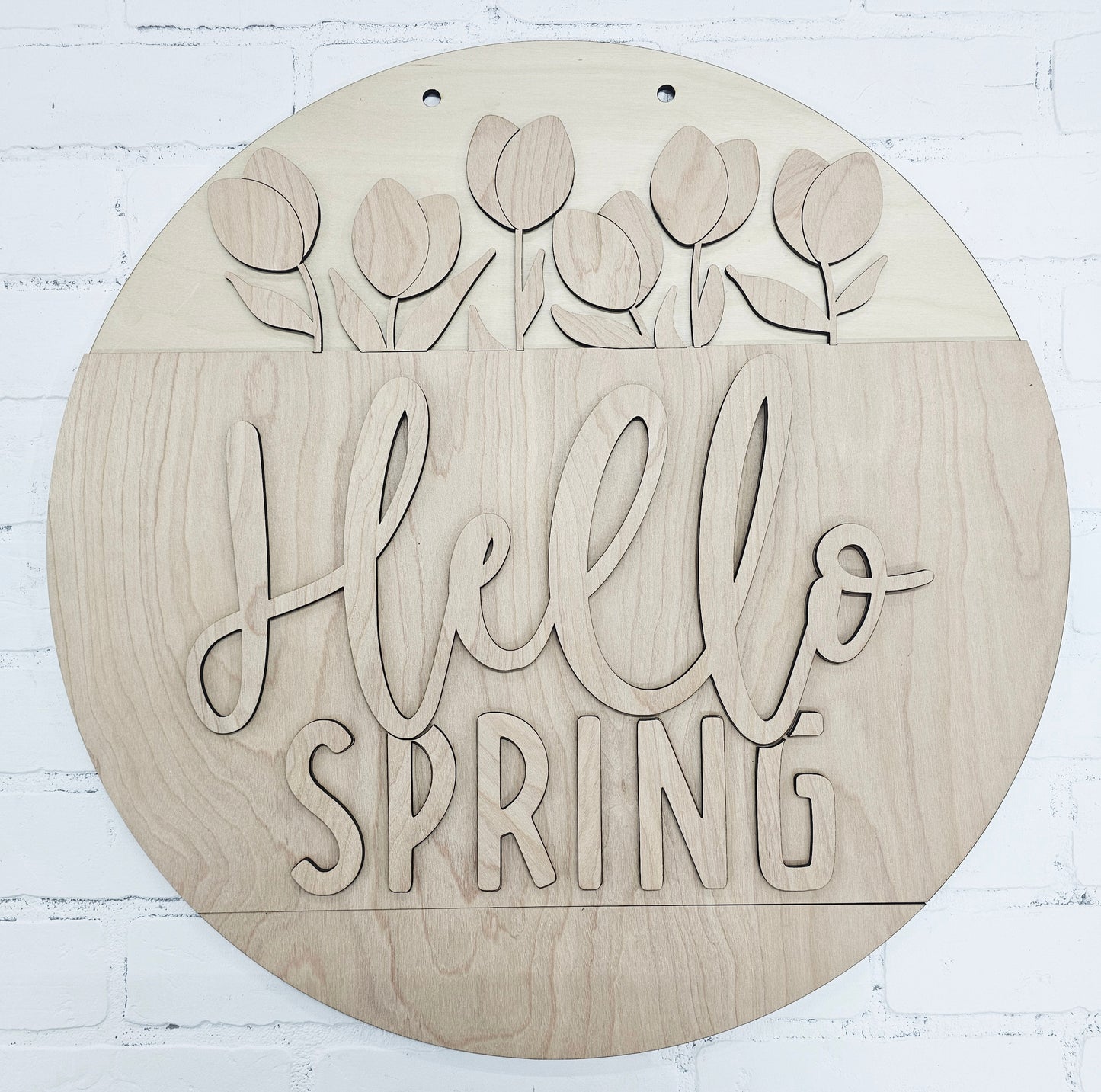 Hello Spring Tulip Door Hanger