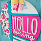 Pink Floral Door Hanger