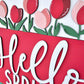 Hello Spring Tulip Door Hanger