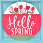 Hello Spring Tulip Door Hanger
