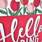 Hello Spring Tulip Door Hanger