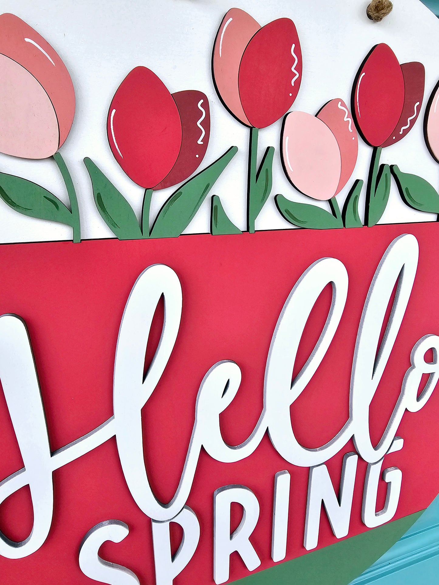 Hello Spring Tulip Door Hanger