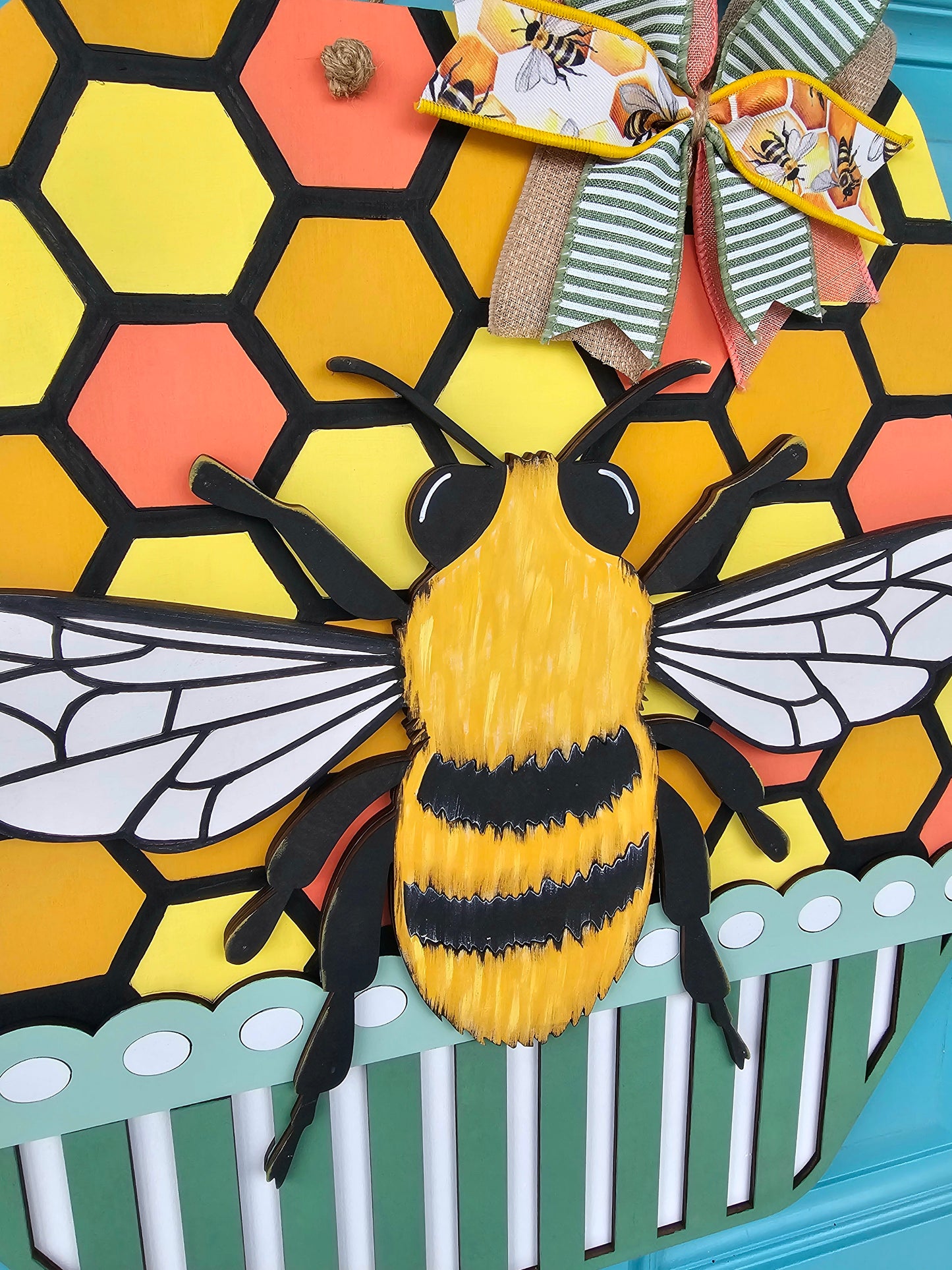 Hexagon Bee Door Hanger