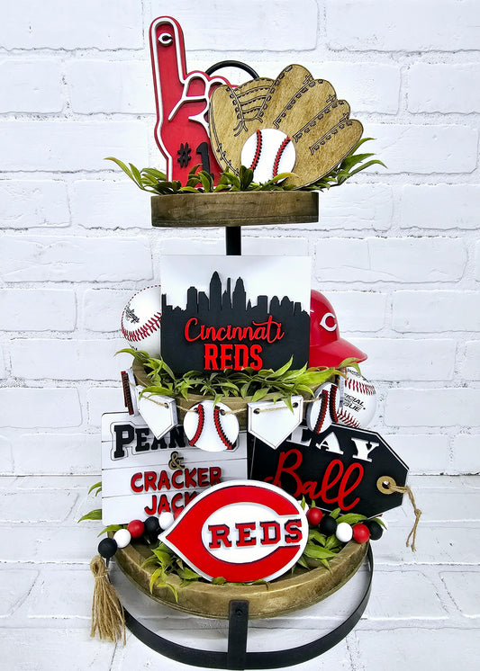 Reds Tiered Tray Set