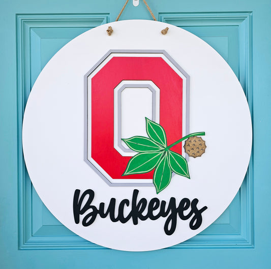 Ohio State Buckeye Door Hanger