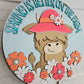 Spring is Better on the Farm Cow Door Hanger