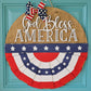 God Bless America Patriotic Bunting Door Hanger
