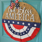 God Bless America Patriotic Bunting Door Hanger