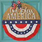God Bless America Patriotic Bunting Door Hanger