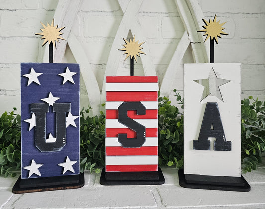 Set of 3 Freestanding Firecrackers