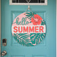 Hello Summer Monstera Leaf Door Hanger