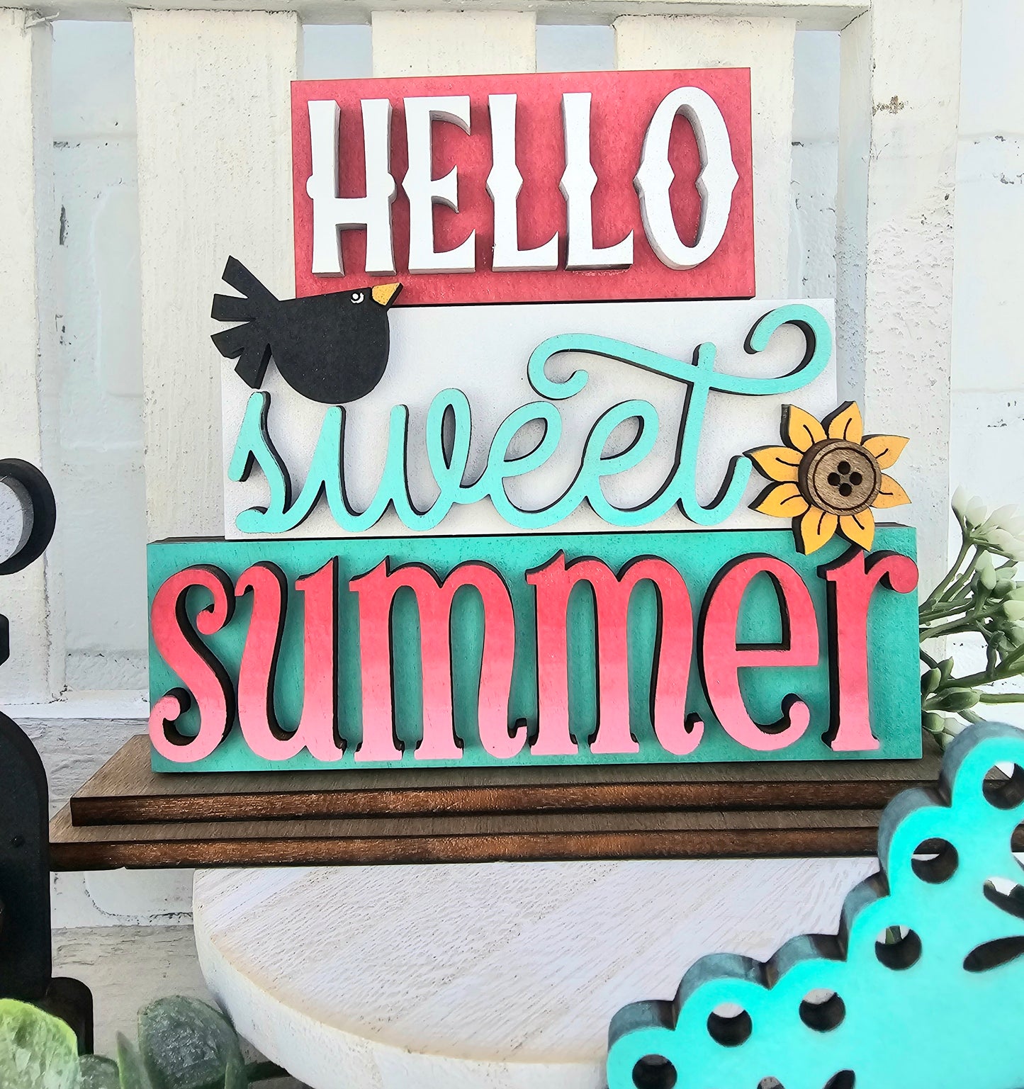 Sweet Summertime Watermelon Tiered Tray Set