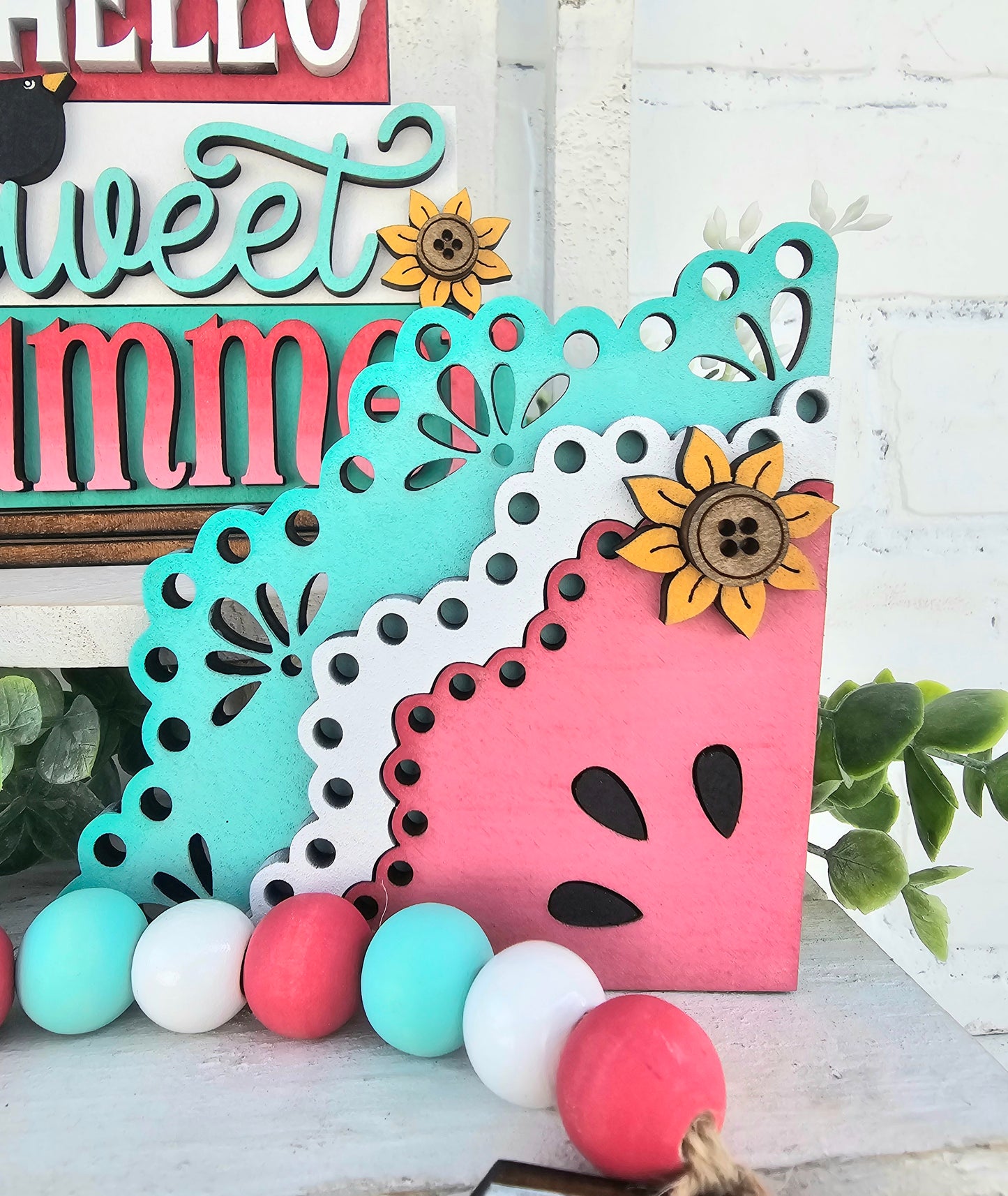 Sweet Summertime Watermelon Tiered Tray Set