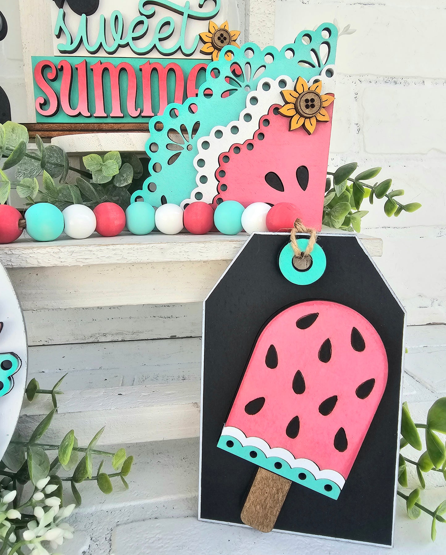 Sweet Summertime Watermelon Tiered Tray Set