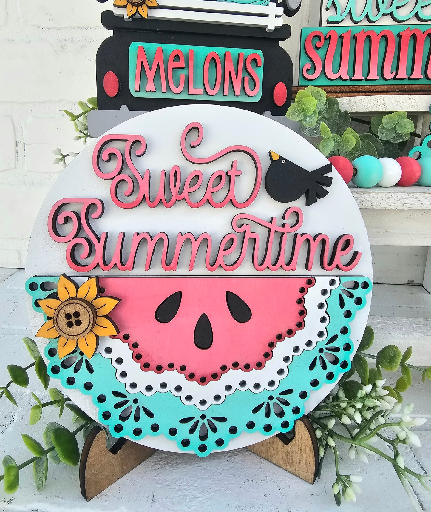 Sweet Summertime Watermelon Tiered Tray Set