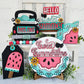 Sweet Summertime Watermelon Tiered Tray Set