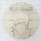Summer Highland Cow Door Hanger