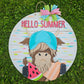 Summer Highland Cow Door Hanger