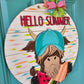 Summer Highland Cow Door Hanger