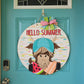 Summer Highland Cow Door Hanger
