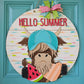 Summer Highland Cow Door Hanger