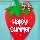 Happy Summer Strawberry Door Hanger