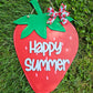 Happy Summer Strawberry Door Hanger