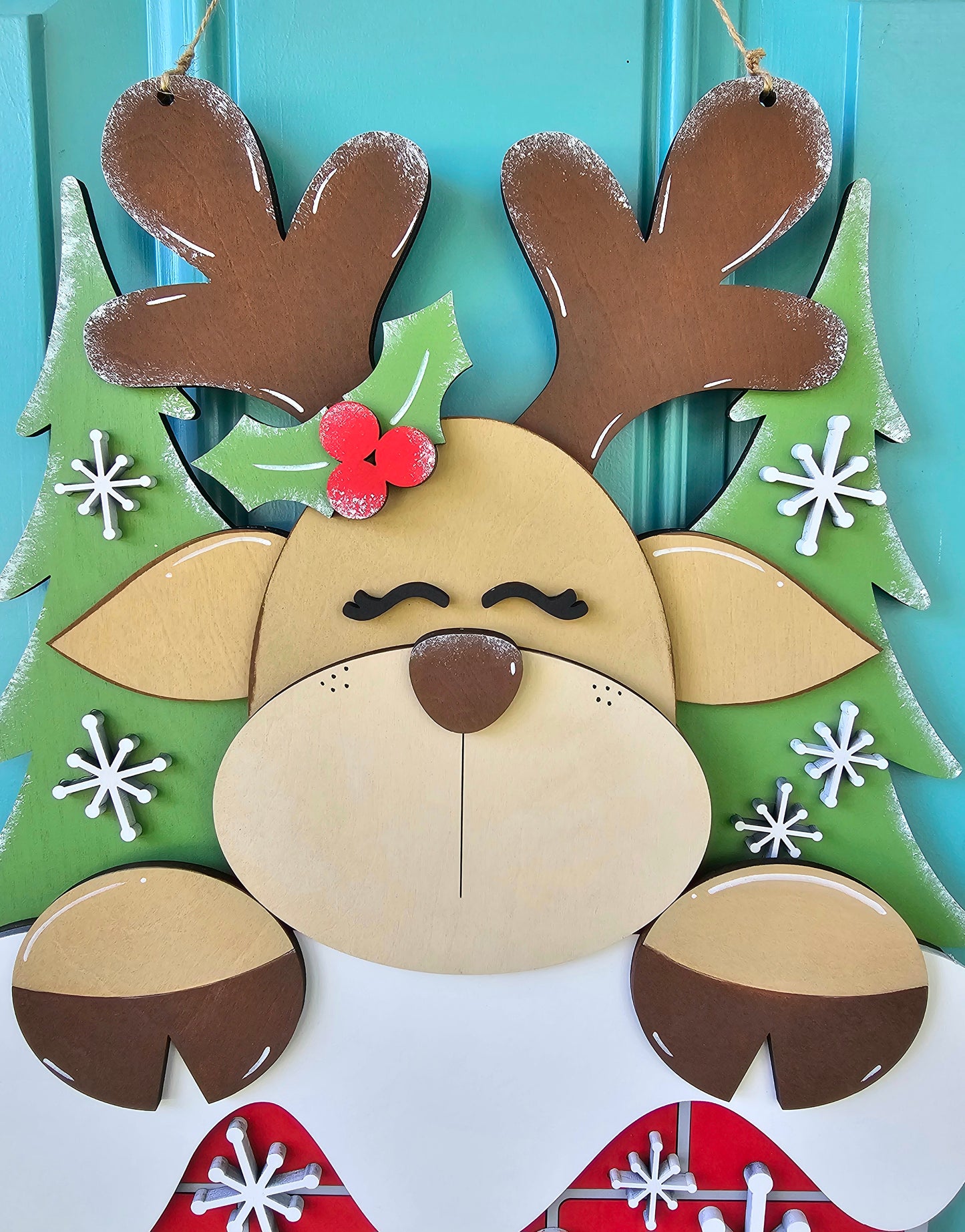 Reindeer Chimney Door Hanger