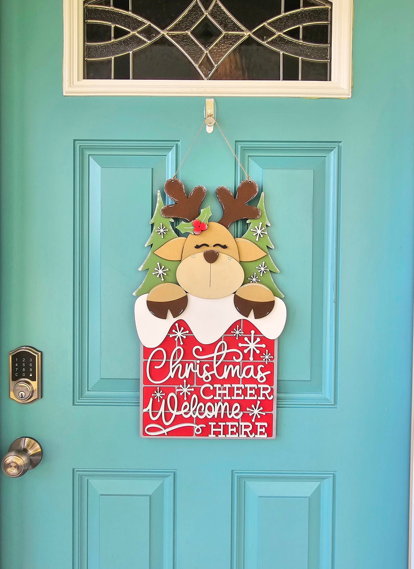 Reindeer Chimney Door Hanger