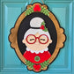 Christmas Portrait Door Hangers (Santa, Reindeer & Mrs. Claus)