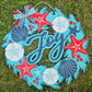 Joy Beach Wreath Door Hanger