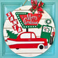Retro Christmas Door Hanger