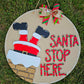 Santa Stop Here Chimney Door Hanger