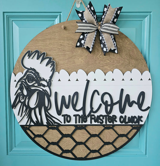 Welcome to the Fuster Cluck Door Hanger