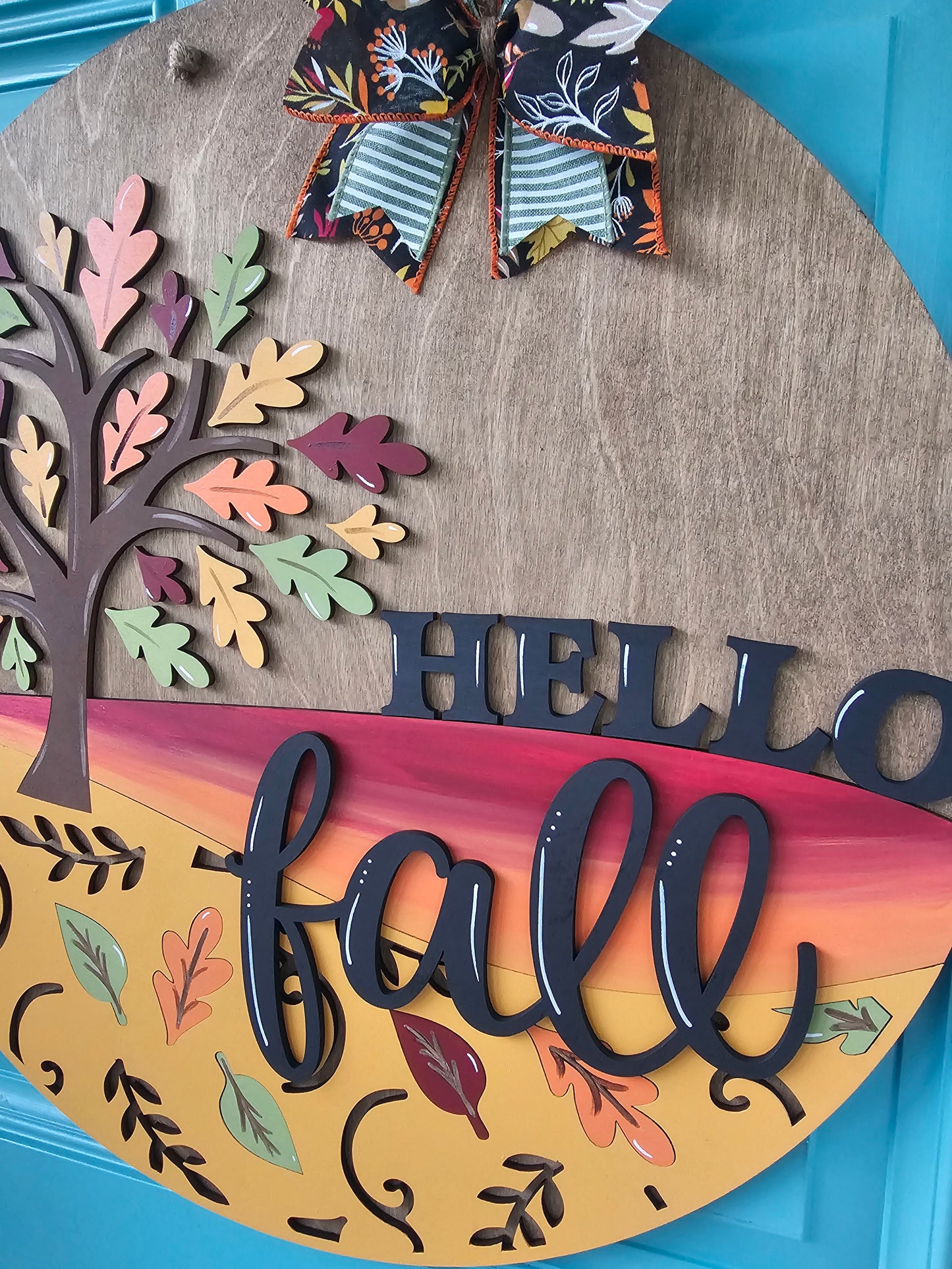 Hello Fall Tree Door Hanger