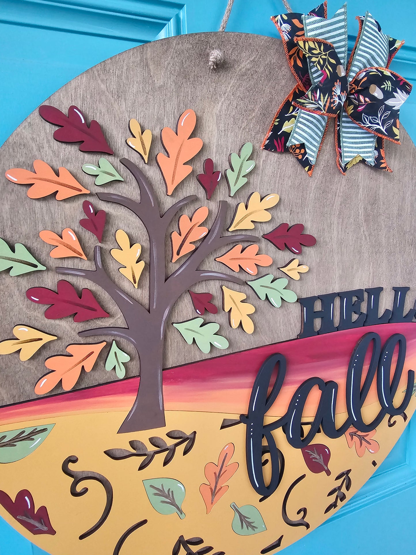 Hello Fall Tree Door Hanger