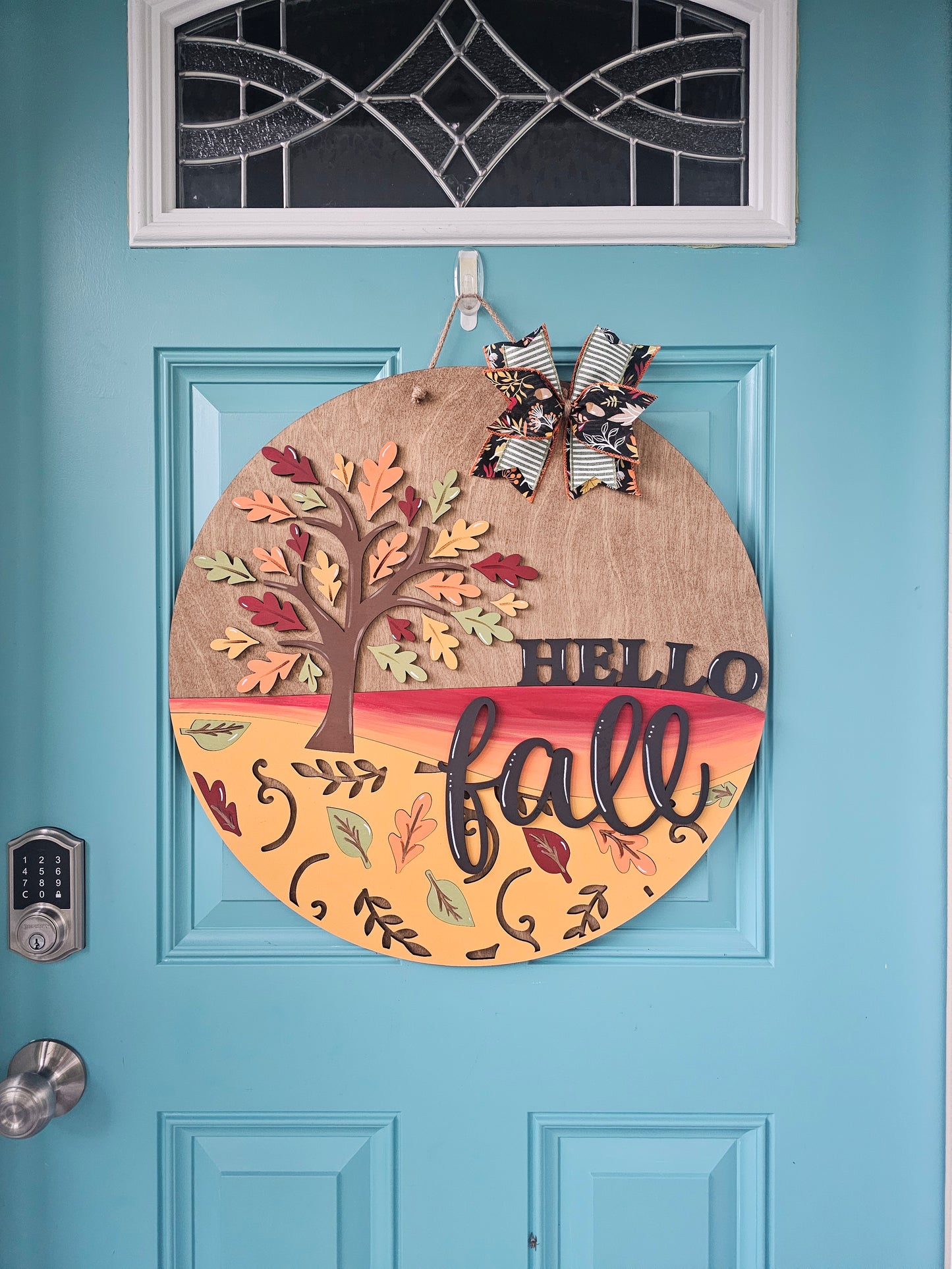 Hello Fall Tree Door Hanger