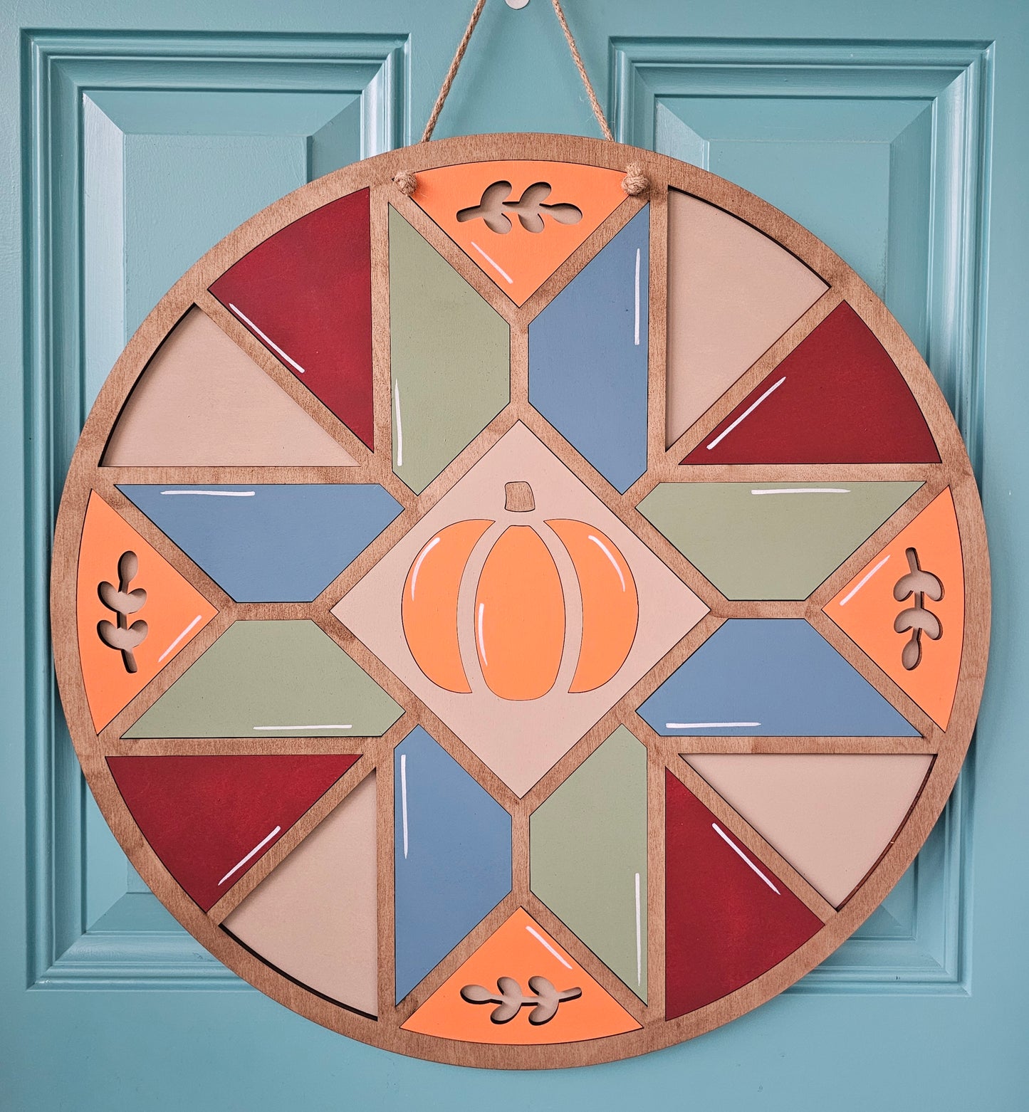 Fall Barn Quilt Door Hanger