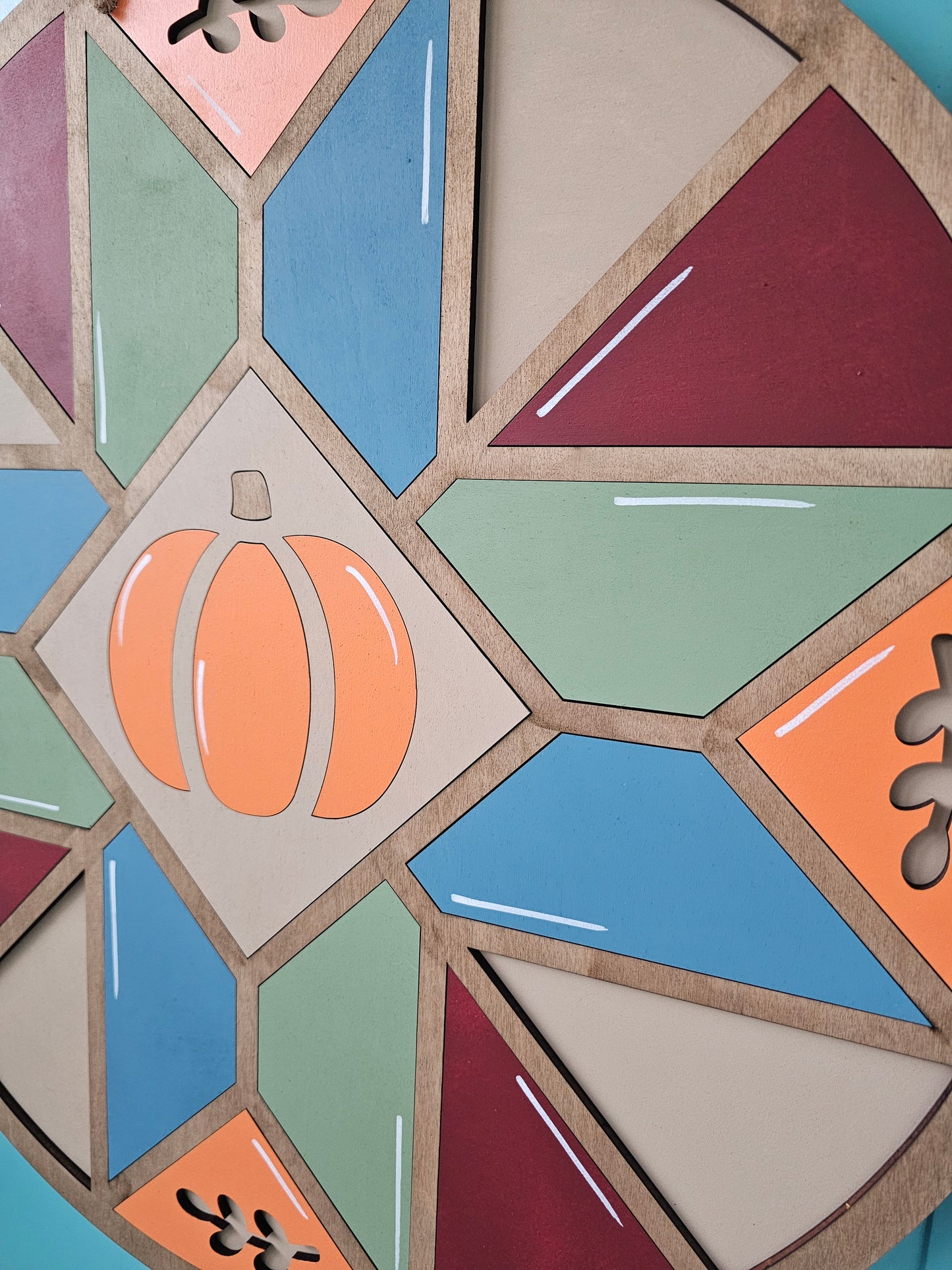 Fall Barn Quilt Door Hanger