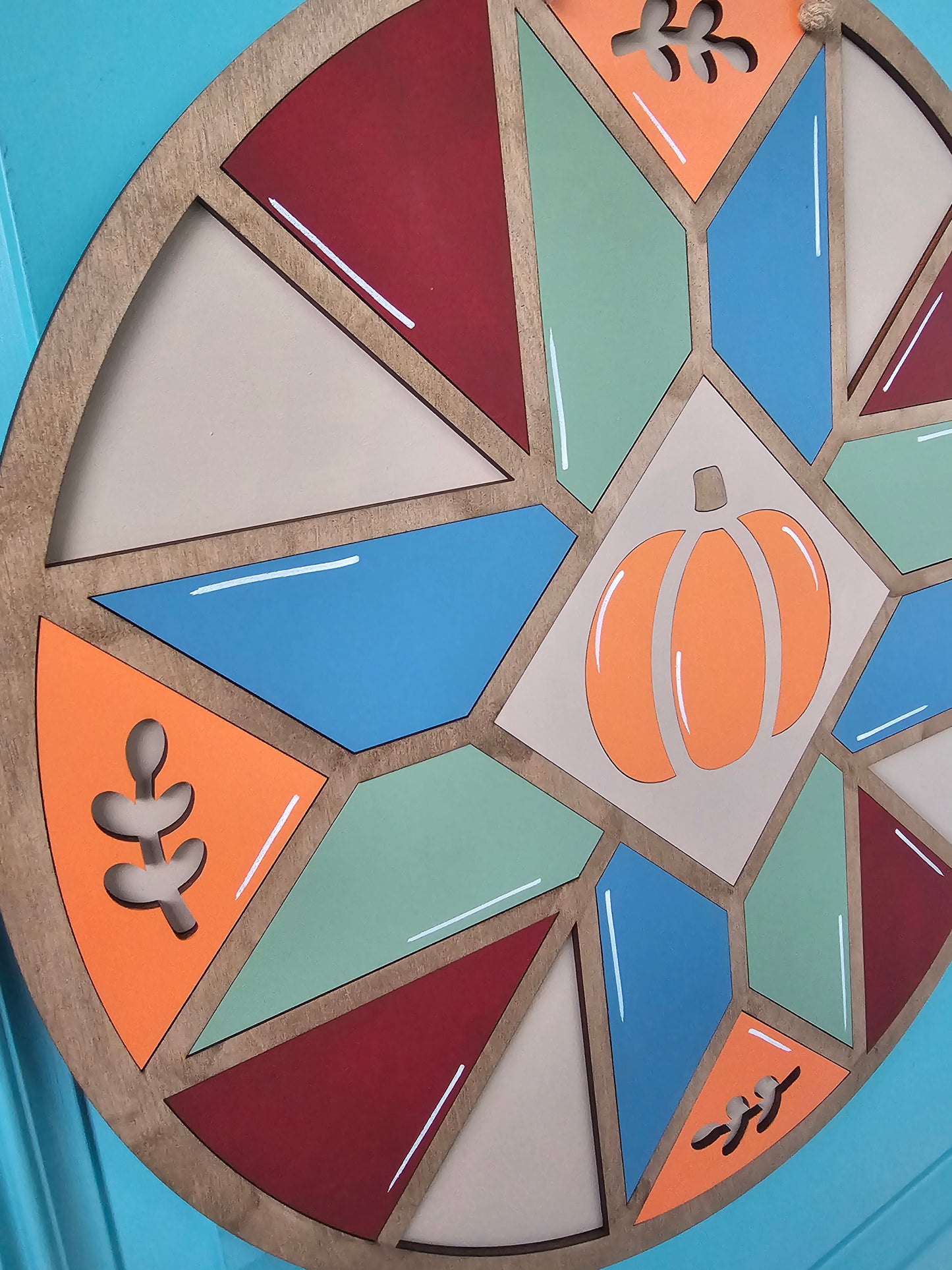 Fall Barn Quilt Door Hanger