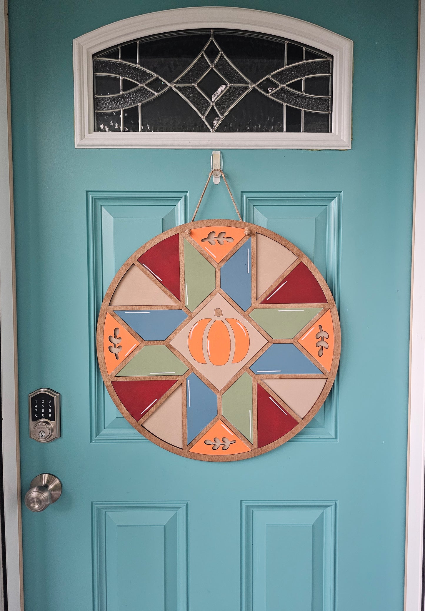Fall Barn Quilt Door Hanger