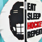 Eat Sleep Hockey Repeat Door Hanger