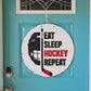 Eat Sleep Hockey Repeat Door Hanger