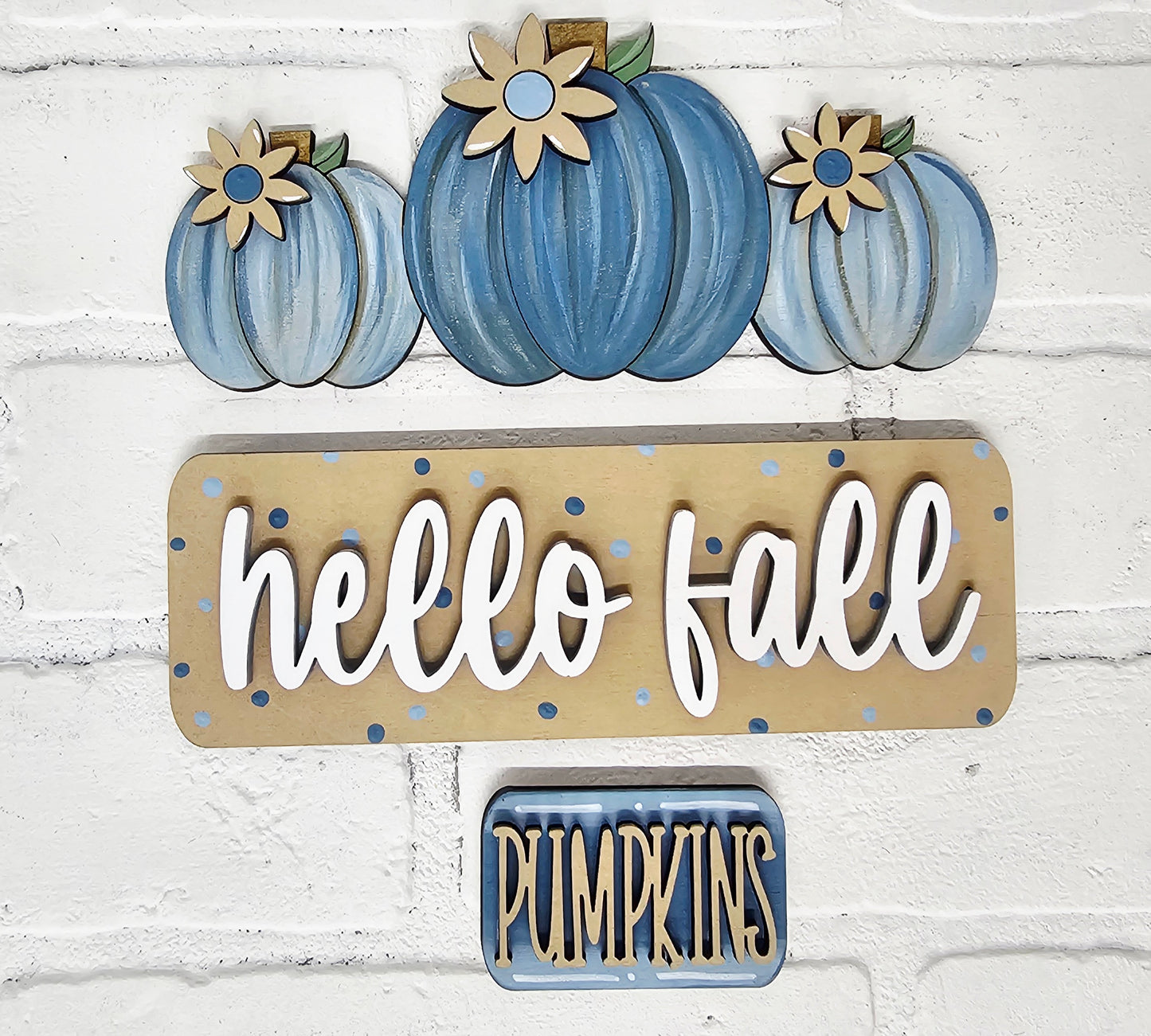 Fall Pumpkin Trio Truck Inserts
