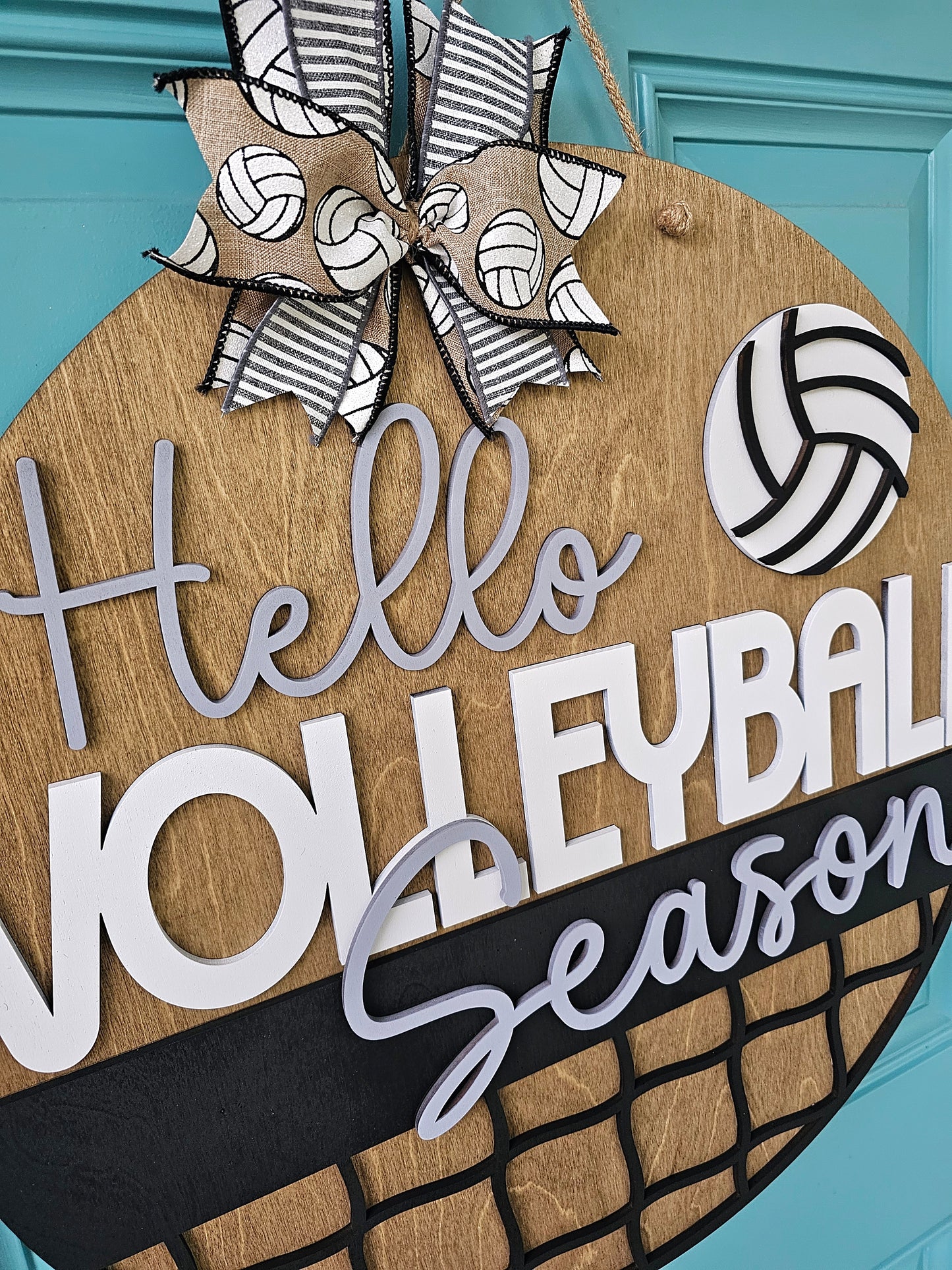 Hello Volleyball Season Door Hanger