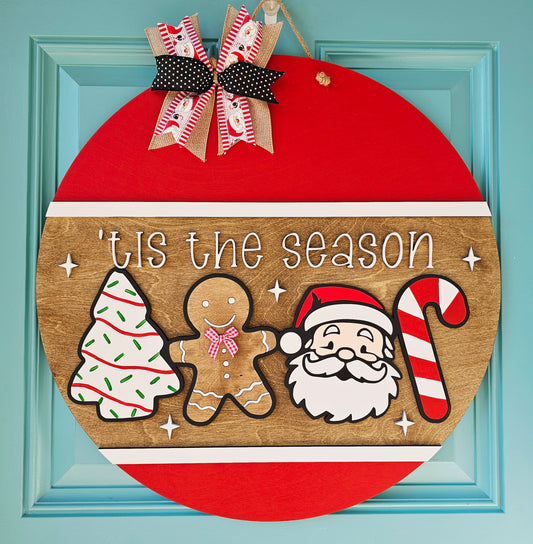 Tis the Season Christmas Door Hanger