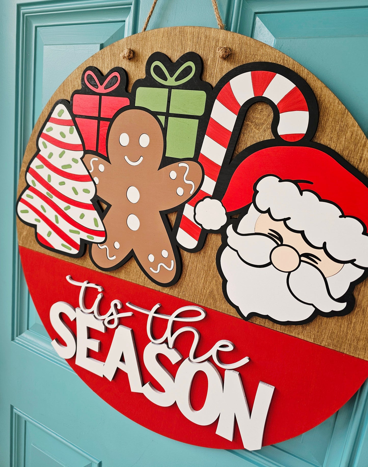 Tis the Season- Christmas Present Door Hanger